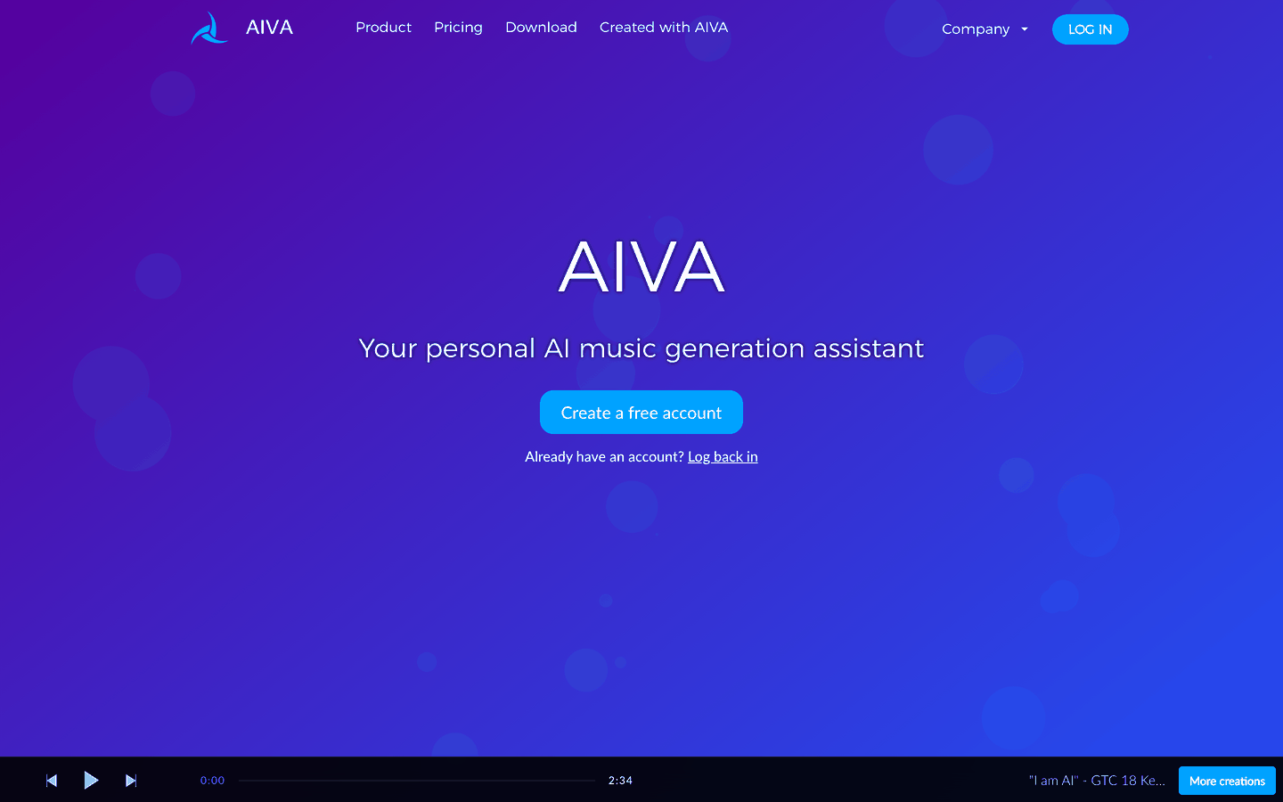 AIVA screenshot 2